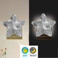 thumbnail image 4 of Star Night Light Auto On/Off Plug-in Wall Light with Light Sensor Warm White LED for Home Party Silver Metal Flower Pattern, 4 of 6