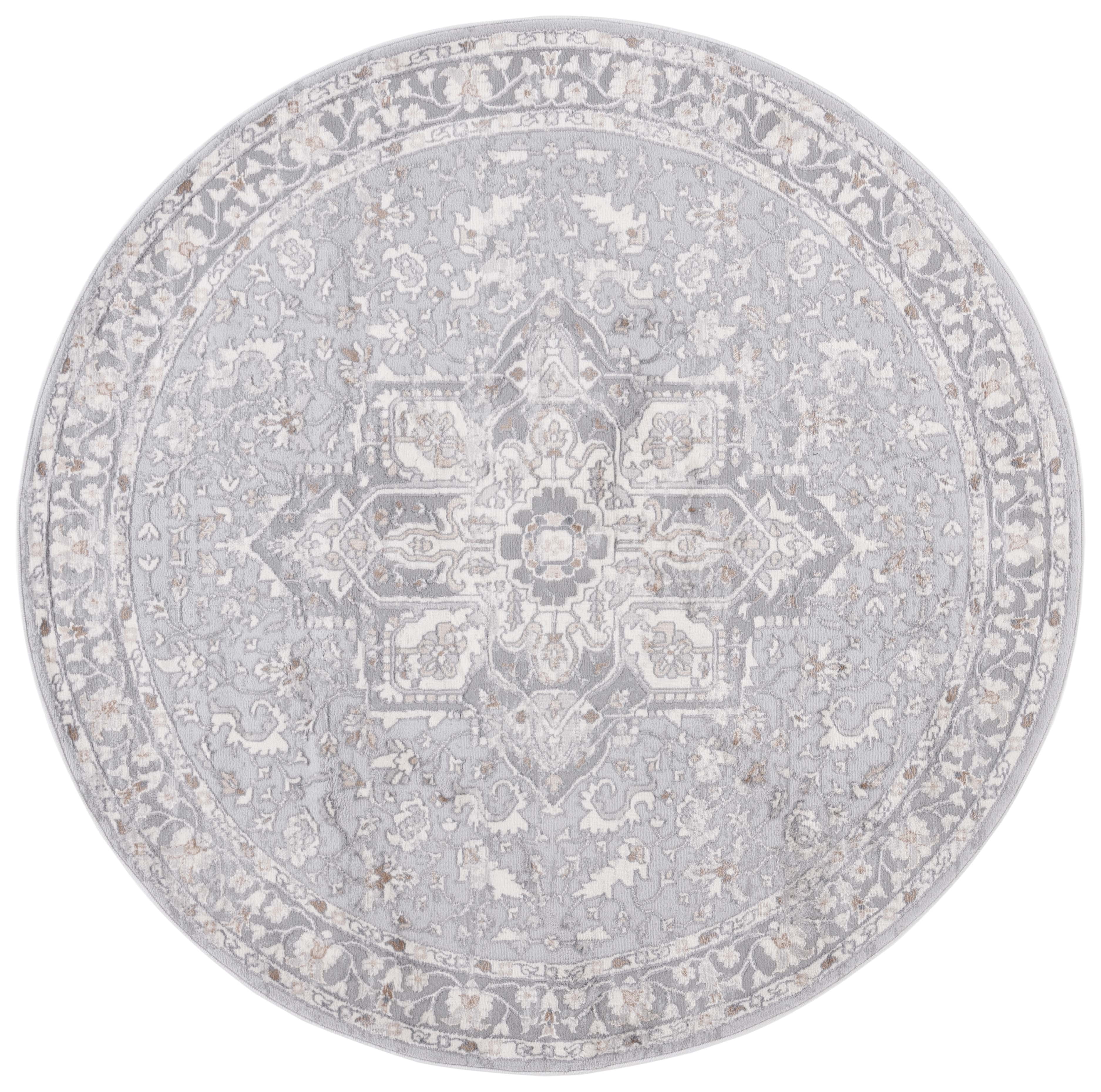 Safavieh Eternal Aleesha Floral Area Rug, Gray/Beige, 6'7" x 6'7" Round