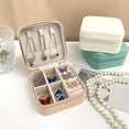 thumbnail image 2 of Caja de almacenamiento de joyas, portátil, para aretes, collares, anillos, pequeñas y exquisitas mini cajas de joyería, 2 of 6