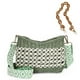thumbnail image 1 of Bolso bandolera Herald hecho a mano con bolsillo de paja verde para mujer, 1 of 8