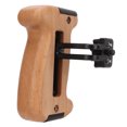 thumbnail image 2 of Camera Cage Handle Grip DSLR Camera Cage Top Handle Wood Grip with Cold Shoe Mount Universal Microphone Fill Light, 2 of 14