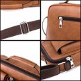 thumbnail image 4 of Men's Business Casual Leather Briefcase - Soft Anti-Scratch Waterproof PU, Shoulder/Crossbody/Handheld, Adjustable Strap, Large Capacity for iPad Mini, Work & Travel, 4 of 15