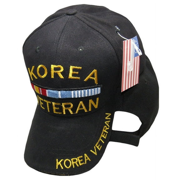 Black Korea Korean War Veteran Ribbon Baseball Hat Cap Embroidered Brand New