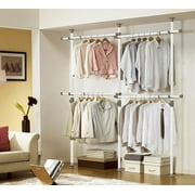 Prince Hanger One Touch Double 2 Tier Adjustable Hanger | Clothing Rack / Heavy Duty