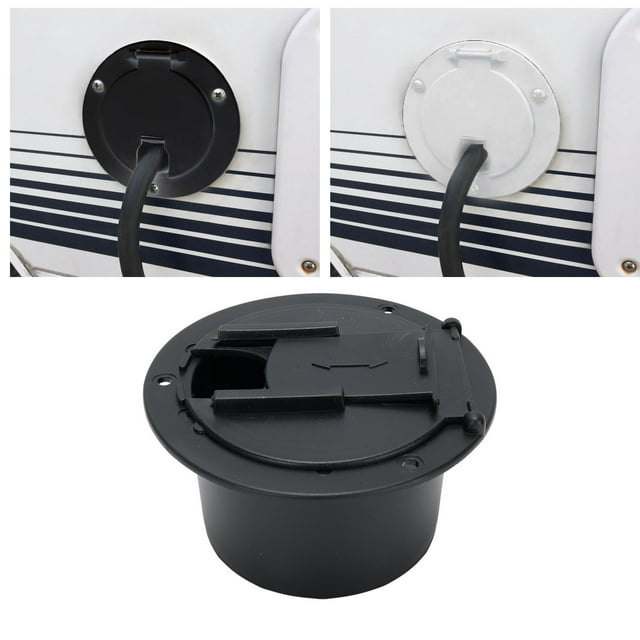 Pour Tente de Voyage Remorque Camping-Car Garage RV Cordon d'Alimentation Couverture de Trappe Protection Imperméable Installation Facile