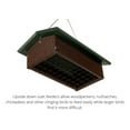thumbnail image 3 of JCs Wildlife Recycled Upside Down Double Suet Feeder Tan W/ Cardinal Red Roof - 4 Suet Cake Capacity - Keeps Cakes Dry, 3 of 11