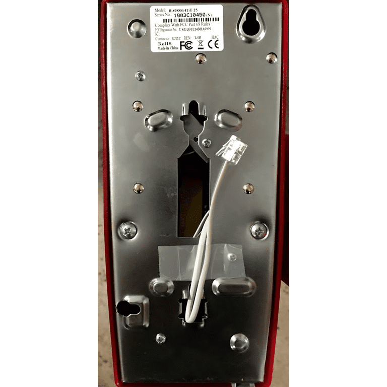 Emergency Wall Telephone Pre-Programmed To Auto Dial 911 (025-131RD