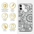 thumbnail image 4 of Caseyard TPU Clear Case for iPhone 13 with Henna Mehndi design phone cover, 4 of 7
