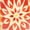 Orange, variant on Sunnydaze Painted Glass Medallion Freestanding Outdoor Bird Bath - Orange