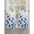 thumbnail image 5 of Navy Blue Floral Living Room Curtains 2 Panel, Spring Flowers Butterflies Wooden Cafe Window Treatment, Farmhouse Bedroom Bathroom Kitchen Curtains Drapes 104"x54", 5 of 6