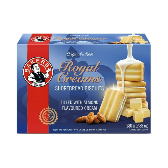 Bakers Royal Creams Shortbread Biscuits 280g