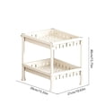 thumbnail image 2 of 2 Tier Storage Organizer Plastic Shelving Unit, Ventilated Small Shelves, Multi-Purpose Kitchen Rack Countertop Snack Rack Storage Shelving for Bathroom Window Household Supplies, White by XSAOP, 2 of 6