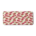 thumbnail image 1 of Fruits Computer Mouse Pad, Strawberries Vivid Growth Plant Vitamin Organic Diet Refreshing Image, Rectangle Non-Slip Rubber Mousepad X-Large, 35" x 15", Eggshell Red Olive Green, by Ambesonne, 1 of 2