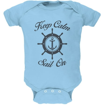 

Sail On Light Blue Soft Baby One Piece - 12-18 months