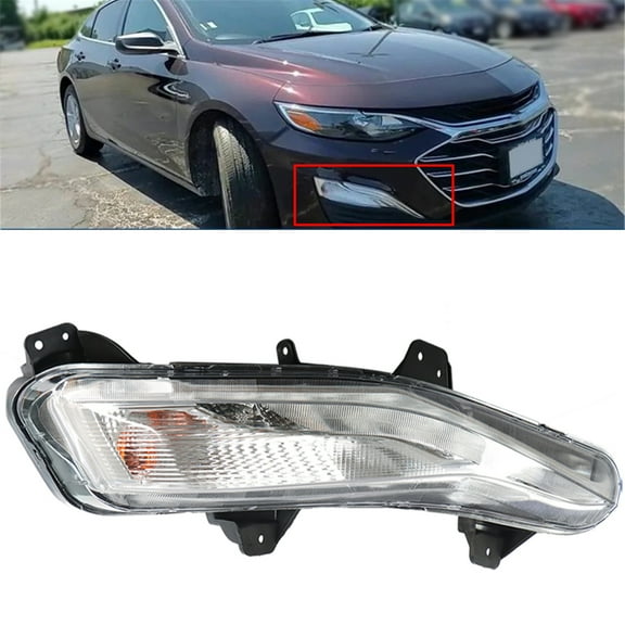 LABLT Bumper Fog Lamp Assembly Signal Light with LED DRL Passenger Side Replacement for 2019-2022 Chevy Malibu