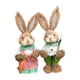 thumbnail image 2 of 2 piezas de esculturas de conejo, figuritas de conejo, decoraciones de Pascua, bonito jardín de paja Estilo D, 2 of 8