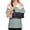 Dark Green, variant on Chemo Shirts for Port Access Women with 2 Hidden Side Zippers Post Surgery Short Sleeve Tear Away Adaptive Top Tees Gray M
