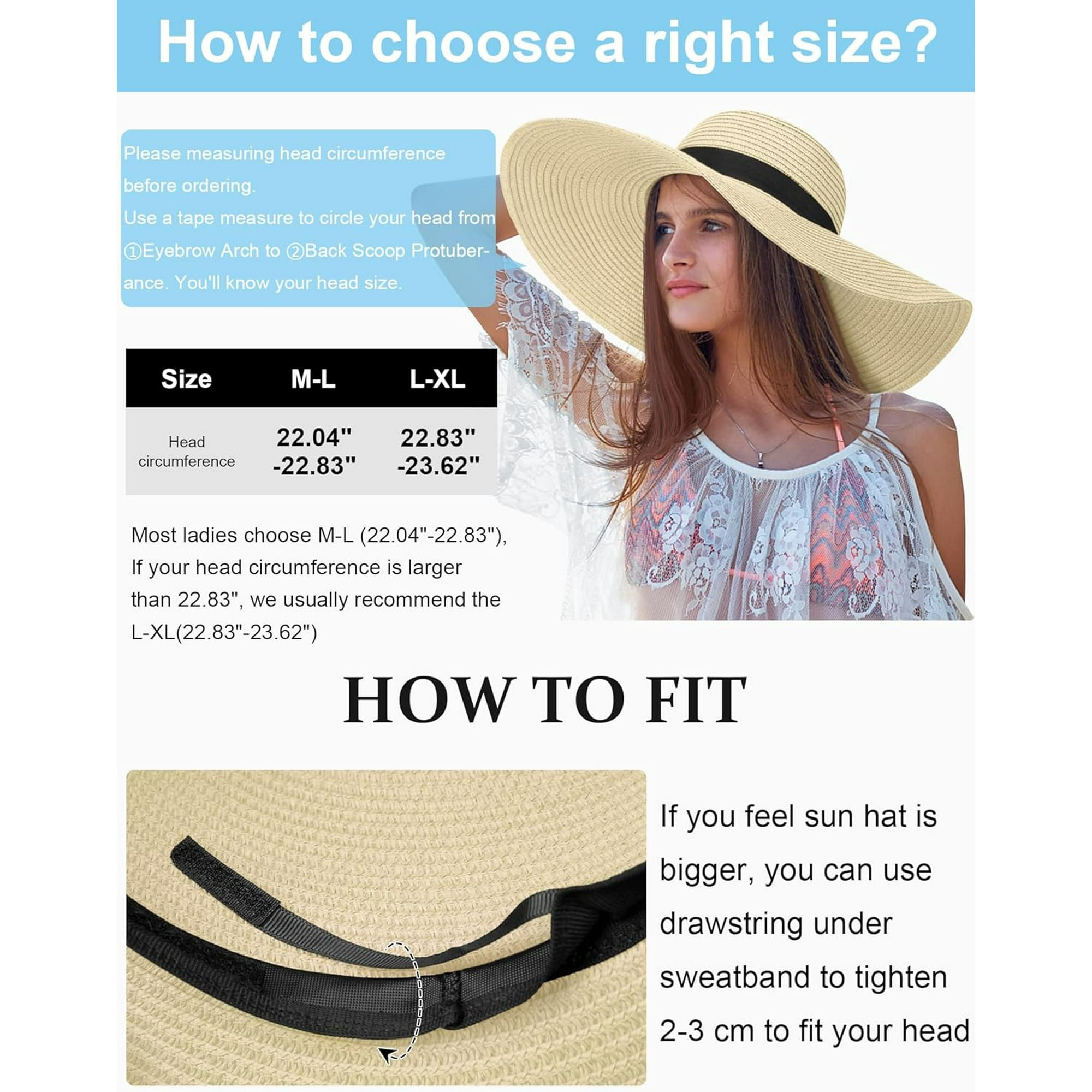 Chapeau De Plage Enroulable Pour Femme - Pliable