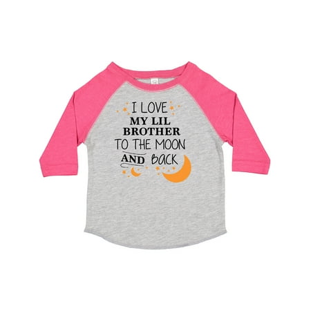 

Inktastic I Love My Lil Brother to the Moon and Back Boys or Girls Toddler T-Shirt