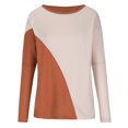 thumbnail image 4 of Blusa de manga larga con cuello en V informal y cómoda para mujer Pompotops  FGAJ11331, 4 of 8