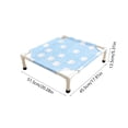 thumbnail image 3 of Cat & Dog Hammock Bed, Elevated Pet Cot with Breathable Mesh, Raised Cat Bed for Small Pets, Portable Puppy Bed Indoor & Outdoor Use (1PC, Blue, 20"x18"x5.3"), 3 of 7