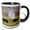 Black/White, variant on 3drose, Yellowstone Np, Bison Herd - Us51 Csl0005 - Charles Sleicher, 11oz Two-tone Yellow Mug