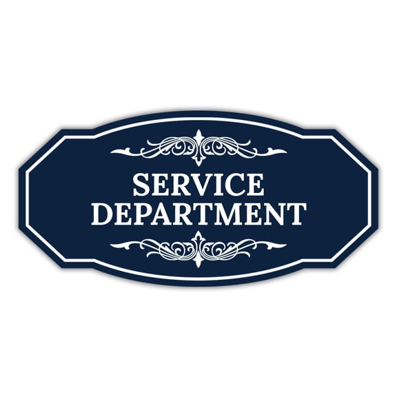 Signs ByLITA Victorian Service Department Graphic Sign (Navy Blue/White) - Large
