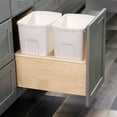 thumbnail image 2 of Meadow Lane Pull Out Double Trash Can, White, 2 of 8