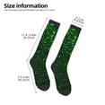 thumbnail image 2 of Fotbe Green Sparkling Calcetas Divertidas Estampadas para Hombre y Mujer, Calcetas de Algodón hasta la Rodilla para Caminar, Correr, Enfermería y Embarazo, 2 of 6