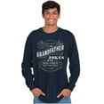 thumbnail image 4 of Grandfather Dad Jokes Funny Grandpa Men's Big & Tall Long Sleeve Graphic Tee Brisco Brands 3X, 4 of 5
