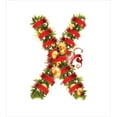 thumbnail image 3 of Ambesonne Christmas Alphabet Duvet Cover Sets, X Letter Sketch, 2-Queen, Pearl and Olive Green, 3 of 7