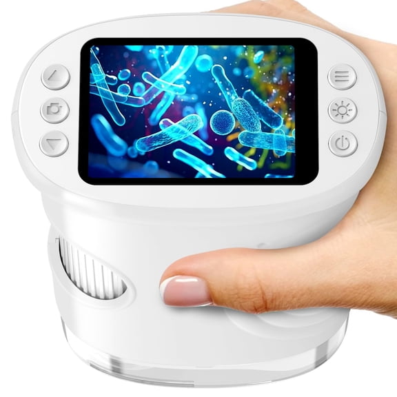 Kids Handheld Microscope, 2.0 inch Screen, Photo Video Camera, Rechargeable STEM Toy
