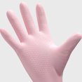 thumbnail image 5 of Guantes para lavar platos de una sola capa para tareas domésticas, guantes impermeables con mangas de empalme, guantes de goma con banda elástica de felpa para la boca, 5 of 5
