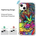 thumbnail image 4 of Colorful Art Case Compatible with iPhone 13,Unique Trendy Design TPU Bumper Cover Case, 4 of 5