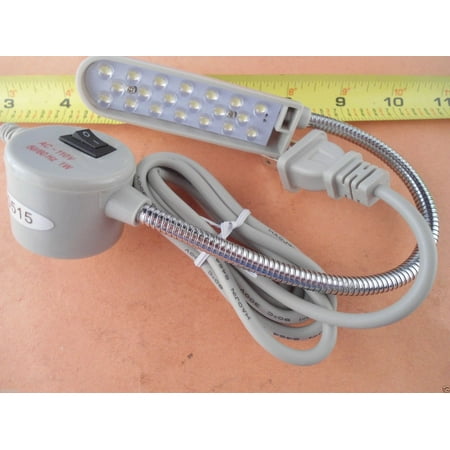 - Pfaff Viking White Elna Euro Pro Sewing Machines Working gooseneck Lamp + 20 LED light, with Magnetic Mounting Base
