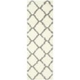 thumbnail image 6 of SAFAVIEH Montreal Cebrail Geometric Diamonds Shag Area Rug, Ivory/Grey, 4' x 4' Square, 6 of 11