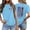 C-Sky Blue212, variant on DHFJKG Independence Day T Shirt Women American Flag Print Short Sleeve Crew Neck Graphic Tee 1776-2026 250 Years Celebration Top