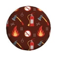 thumbnail image 2 of Bingfone Fire Extinguisher Spare Tire Cover Weatherproof Universal Wheel Protectors For Rv Camper Travel Trailer Suv Truck 17 Inch, 2 of 9