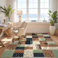 thumbnail image 3 of Design&I 6'x9' Ultra Soft Area Rug, Modern Patchwork Grid Layout Interlocking Panel Contemporary None Fluffy Washable Non Shedding for Guest Room Bedroom Living Room, 3 of 7