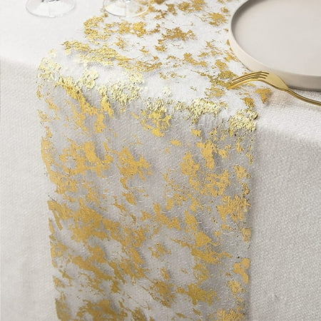 

Lifetechs Table Runner Sequin Glitter Table Cover Fine Craftsmanship Bronzing Table Cloth for Home Parties Decoration