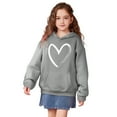 thumbnail image 2 of Girls Hoodies Heart Print Hooded Lightweight Long Sleeve Hoodies Winter Clothes Little Girl Clothes 4-5 Years Boys Girls Fashion, 2 of 4