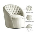 thumbnail image 2 of Meridian Furniture Alessio Cream Velvet Swivel Accent Chair, 2 of 6
