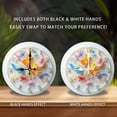 thumbnail image 2 of Colorful Resin Clock 10-Inch Silent Wooden Wall Clock, Battery Operated (AA Batteries Not Included), Artistic Home Decor, 2 of 8