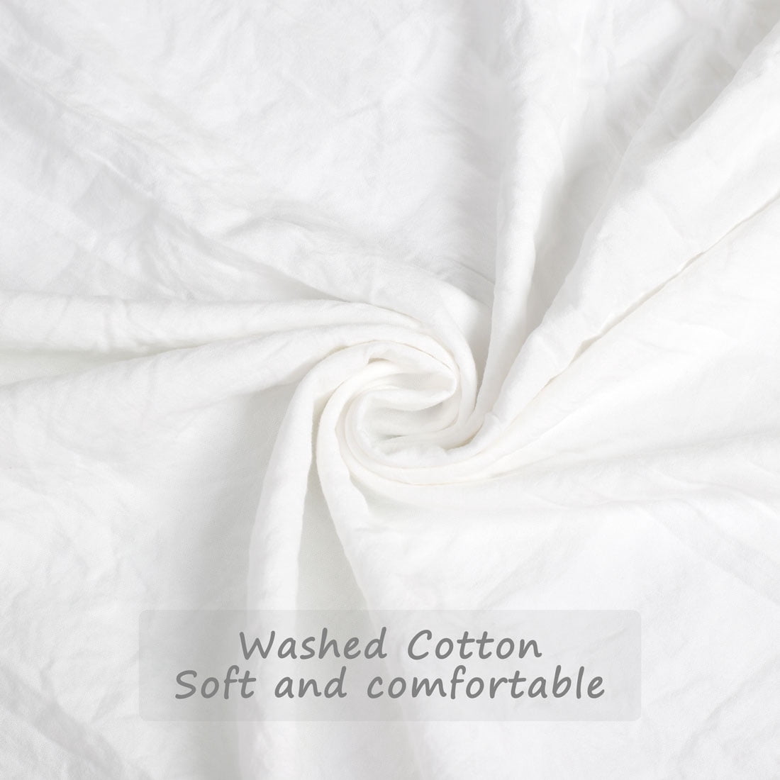 Unique Bargains Polyester Washed Pompon Bedding Duvet Cover Set Queen Gray