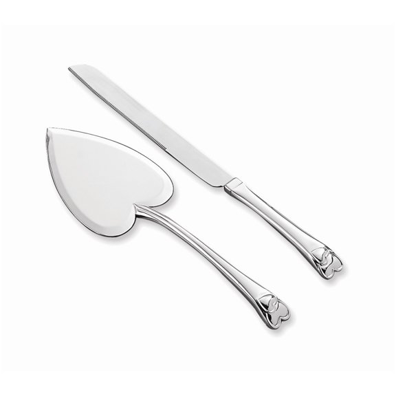 FB Jewels Silver-plated Heart Knife and Server Set
