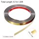 thumbnail image 2 of Uxcell 0.6" x 20ft Moldura de metal autoadhesiva para pared en color dorado cepillado, 2 of 7