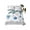 DodgerBlue, variant on Blue Coastal Christmas Queen Size Flat Sheet Only, Hotel Luxury Microfiber Bed Top Sheets, Xmas Botanical Starfish Rustic Soft Breathable Bedding Sheet for Bedroom, Easy Care - 90" x 102"