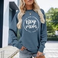 thumbnail image 2 of Bibifish Womens Sweatshirts "Boy Mom" Letter Print Sweatshirts Long Sleeve Crewneck Soft Loose Fit Casual Daily Streetwear Pullover Tops, 2 of 4