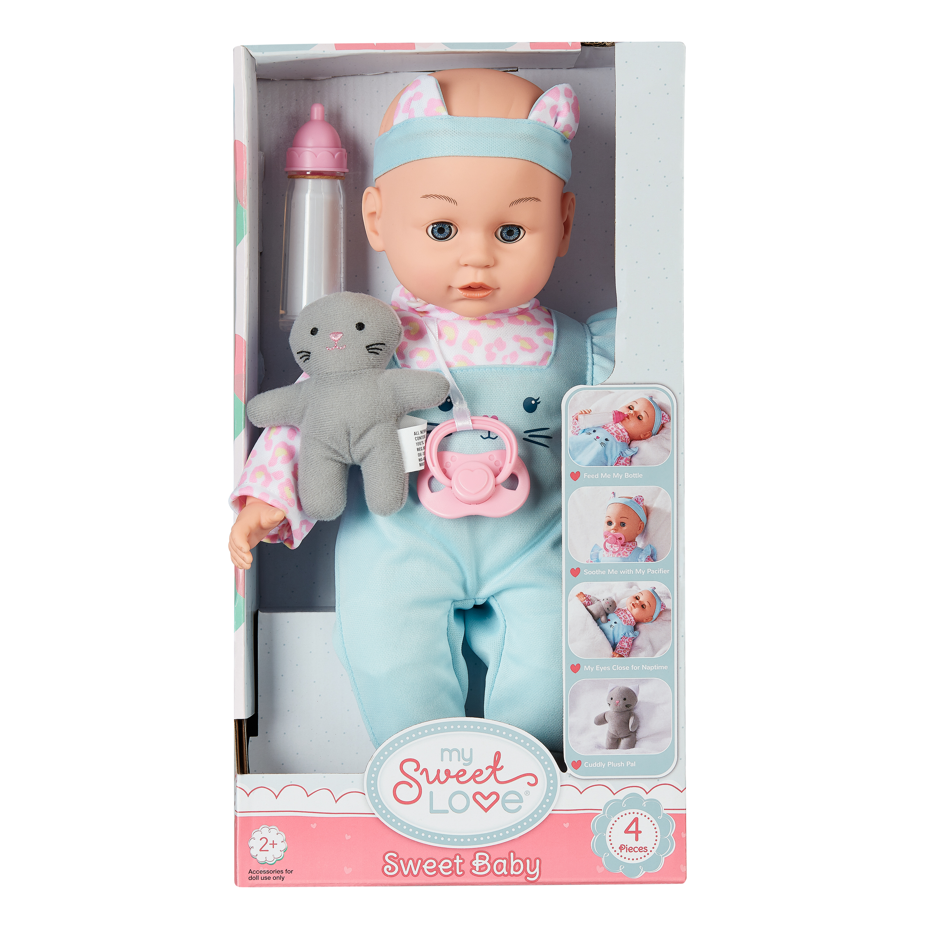 My Sweet Love Sweet Baby Doll Toy Set, 4 Pieces - image 2 of 5