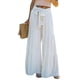 thumbnail image 1 of VISgogo Pantalones de pierna ancha para mujer, cintura alta, color sólido, con cordón, informal, para fiesta, club, pantalones sueltos VISgogo  moda, 1 of 4
